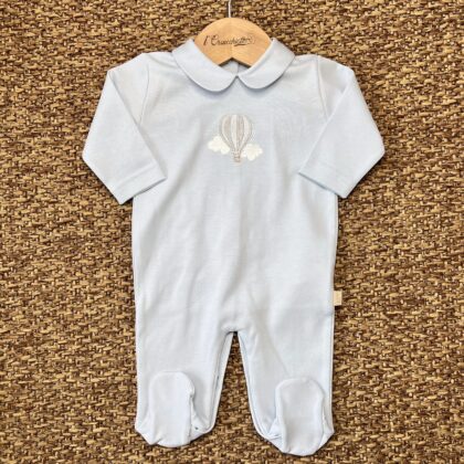 Tutina neonato Jersey celeste mongolfiera AB50B