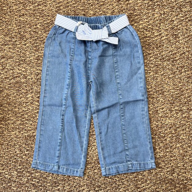 Jeans bimba con cintura a righe 3G740/00