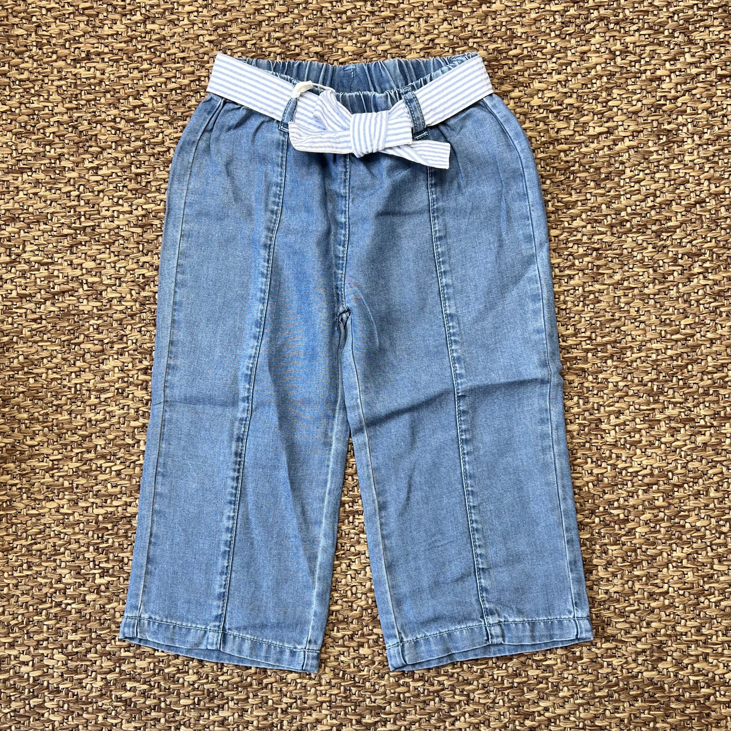 Jeans bimba con cintura a righe 3G740/00