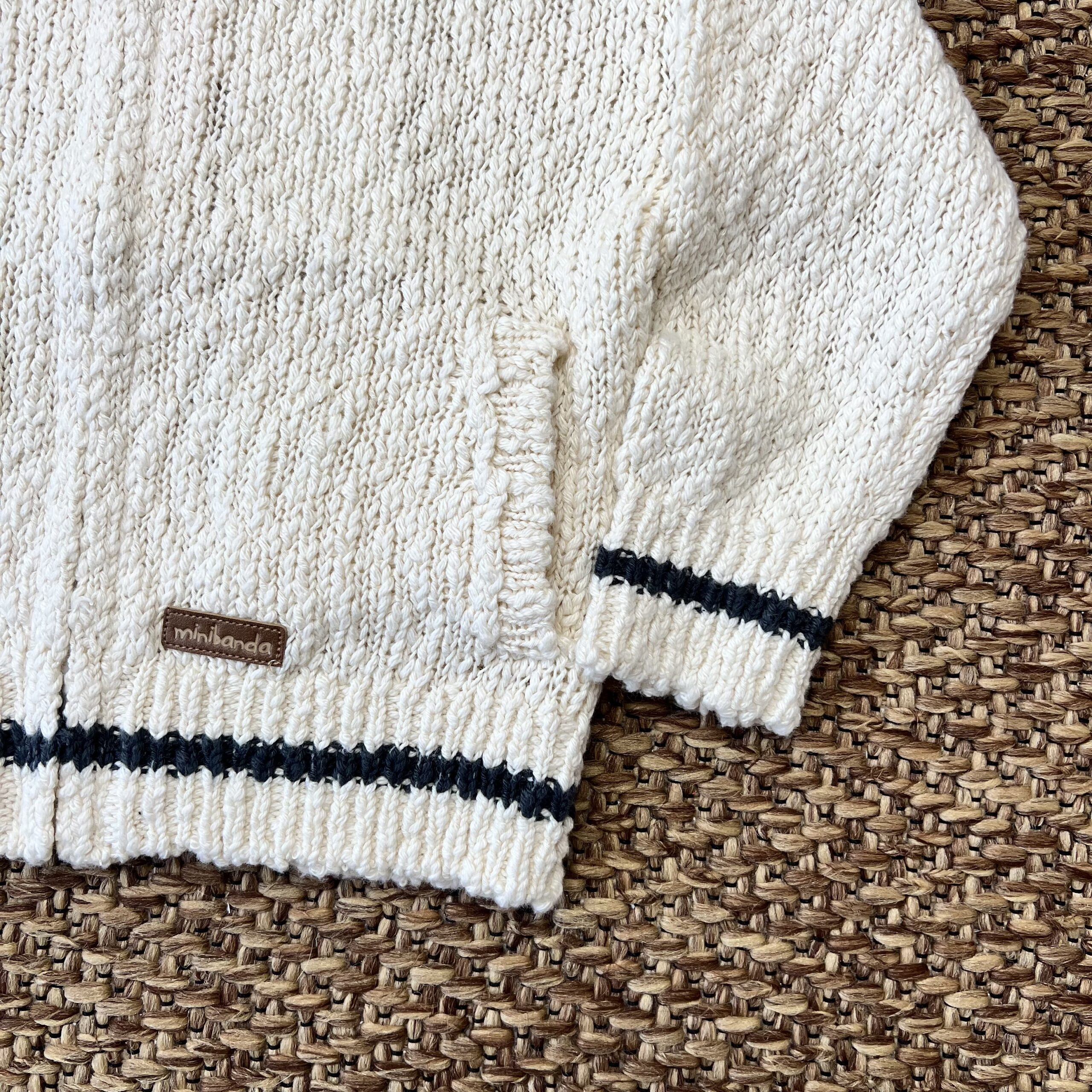 Cardigan bimbo in cotone con zip 3G666/00 - immagine 2