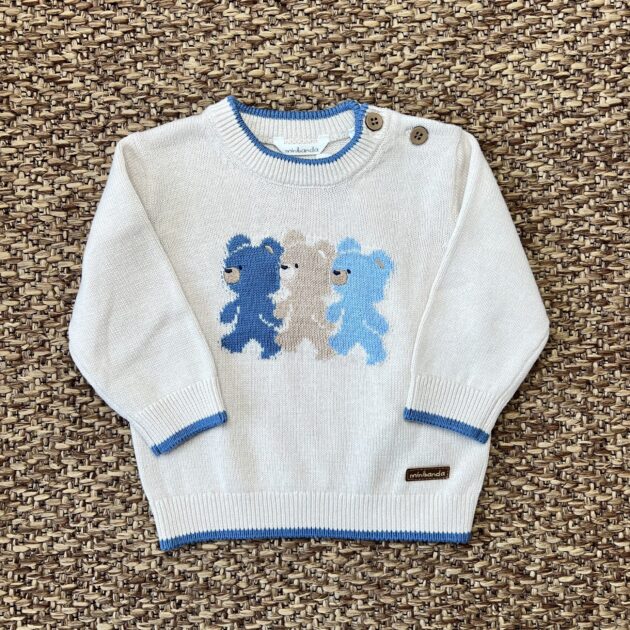 Maglioncino bimbo in cotone 3 orsetti 3G669