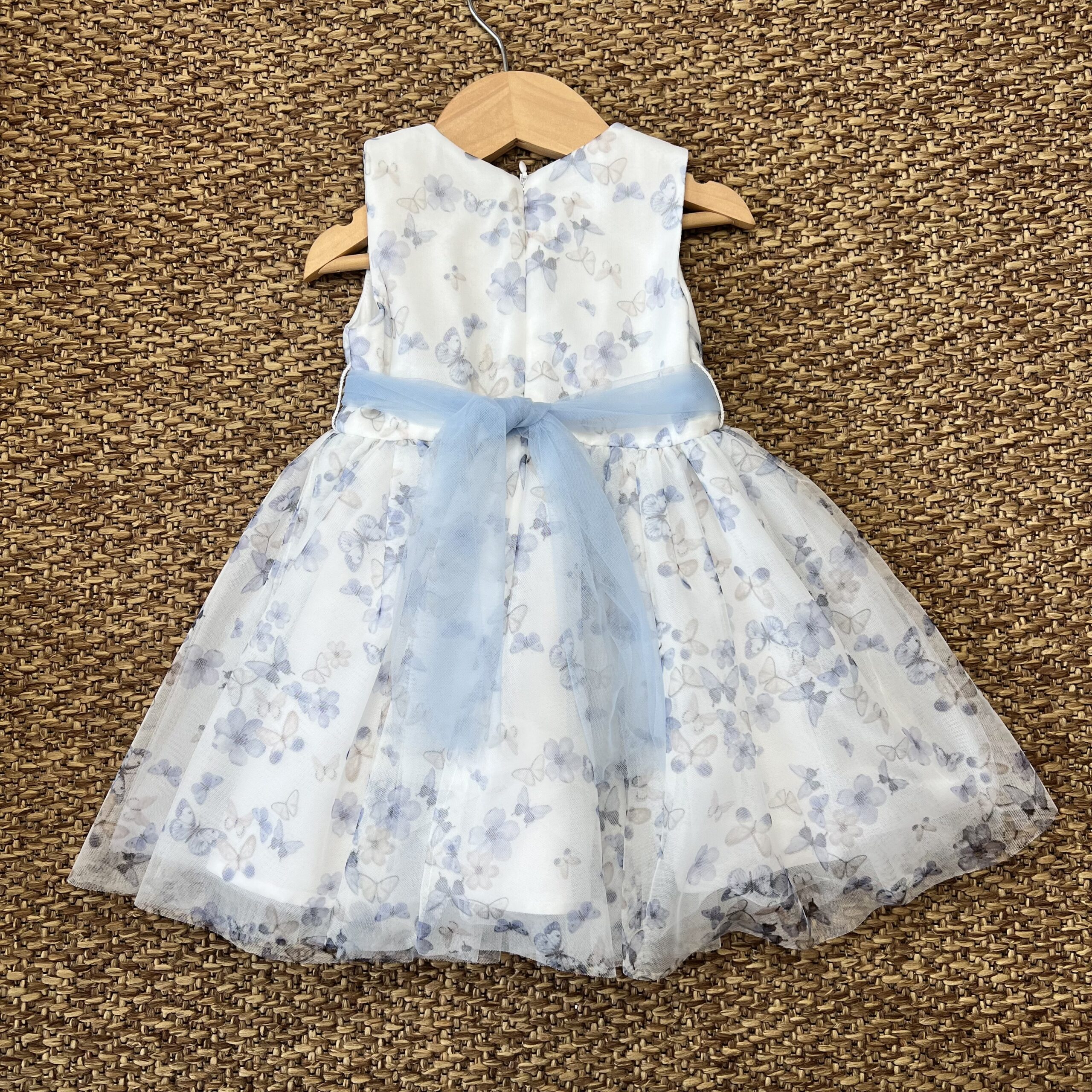 Abito cerimonia bimba con fiori e farfalle, e cardigan 0G245/00 - immagine 3