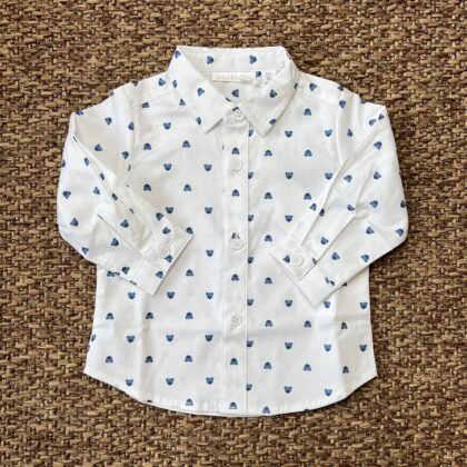Camicia cotone orsetti blu 3G600