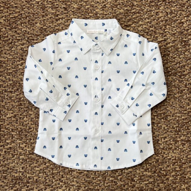 Camicia cotone orsetti blu 3G600
