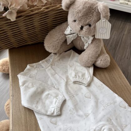 Tutina in cotone con orsetti, mongolfiere e coniglietti 3G657/00