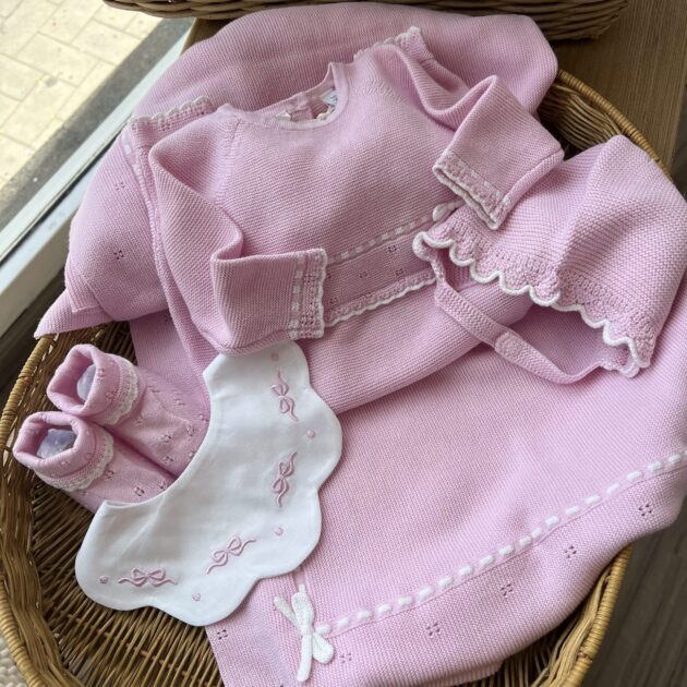 Coordinato rosa con tutina 5pz  | Filo di cotone 3G360/00
