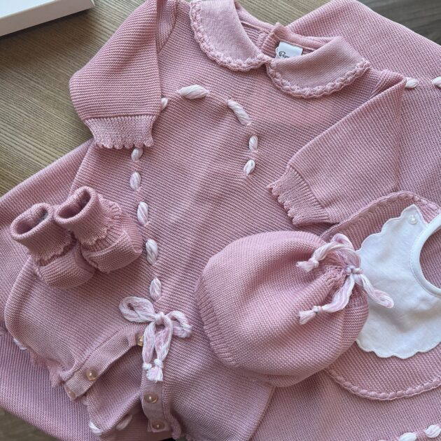 Coordinato nascita bimba rosa con cuore 5 Pz | Estivo | 3050H