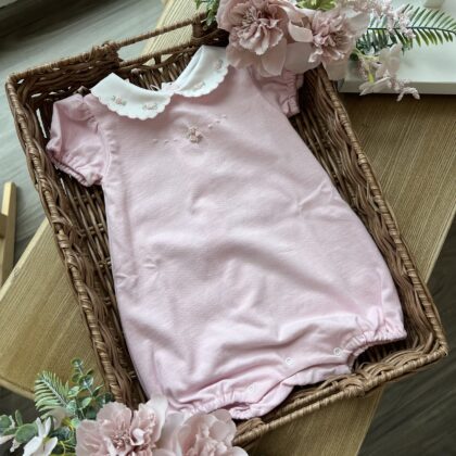 Pagliaccetto bimba con ricamo roselline | 771224X3R3GQ1