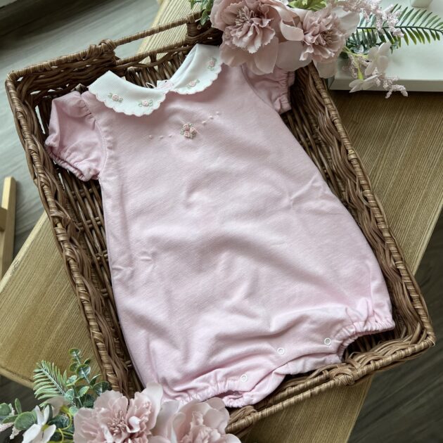 Pagliaccetto bimba con ricamo roselline | 771224X3R3GQ1