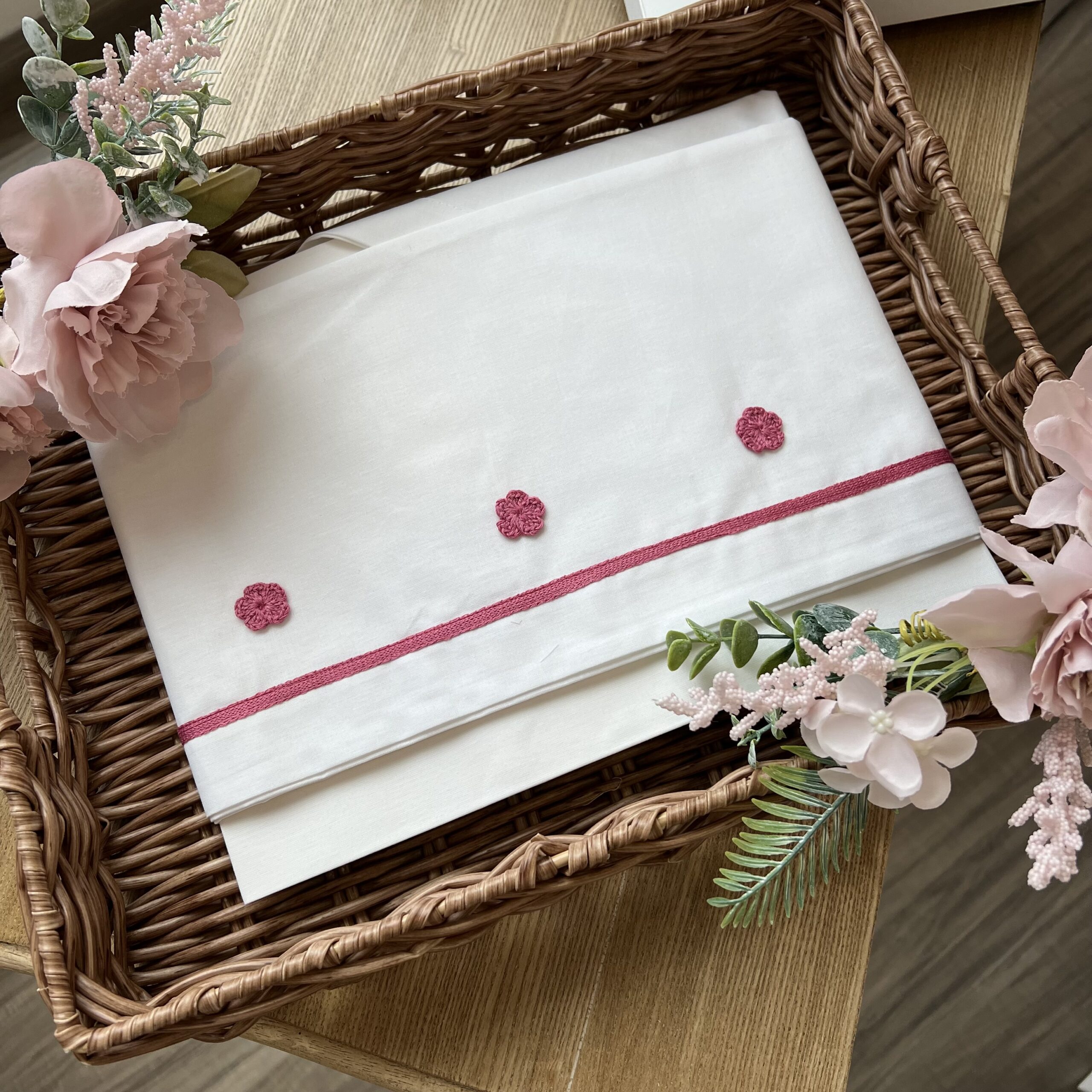 Coordinato nascita neonata 6pz con coprifasce , fiori | Estivo | B092 42 - immagine 5