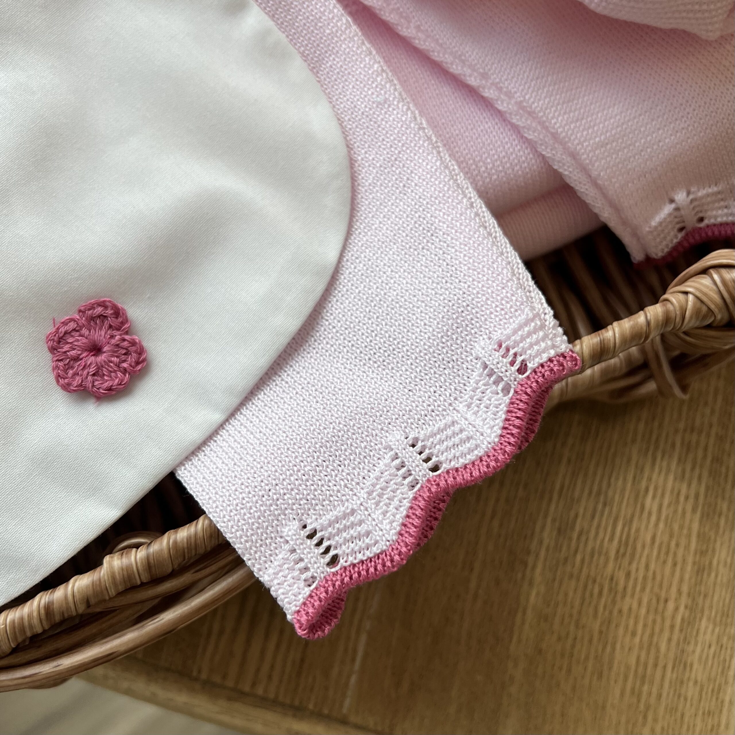 Coordinato nascita neonata 6pz con coprifasce , fiori | Estivo | B092 42 - immagine 3