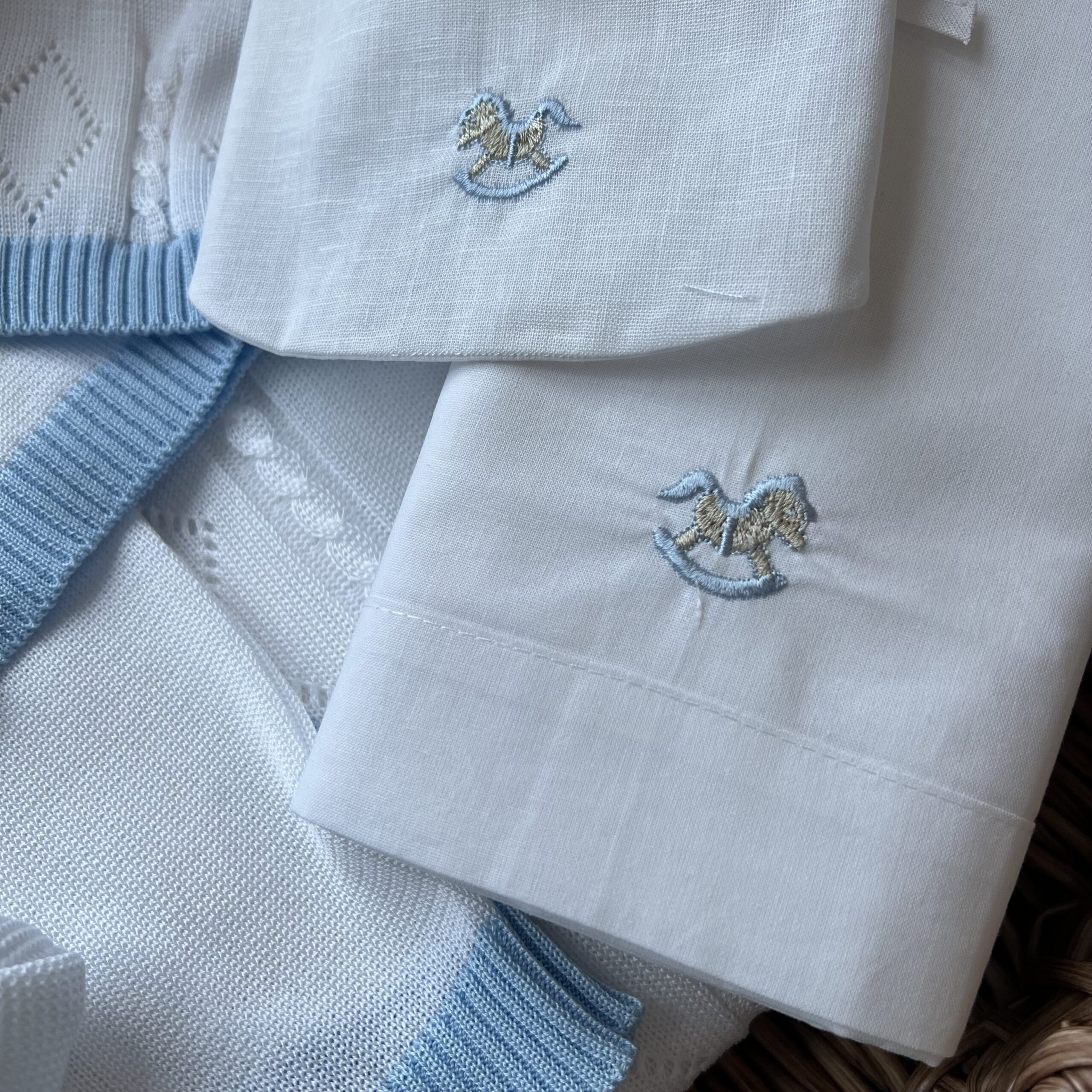 Coordinato nascita neonato con cavalluccio, 6 pz con Coprifasce | Estivo | B095 43 - immagine 7