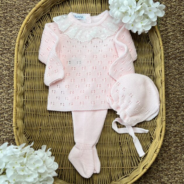 Coprifasce neonata rosa con cuffietta | Estivo | 26033