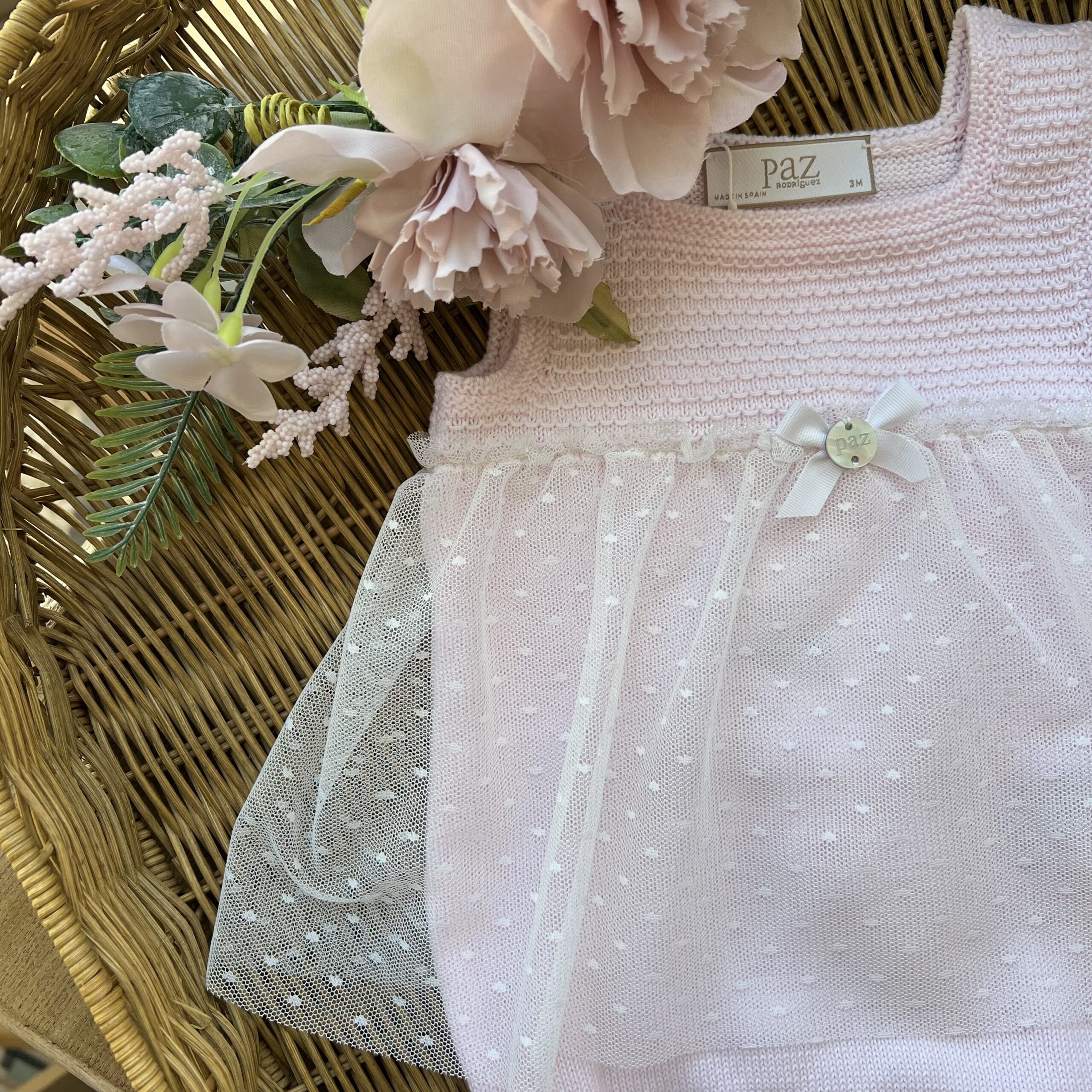 Pagliaccetto neonata con tulle | Filo di cotone | 020-123499 - immagine 2