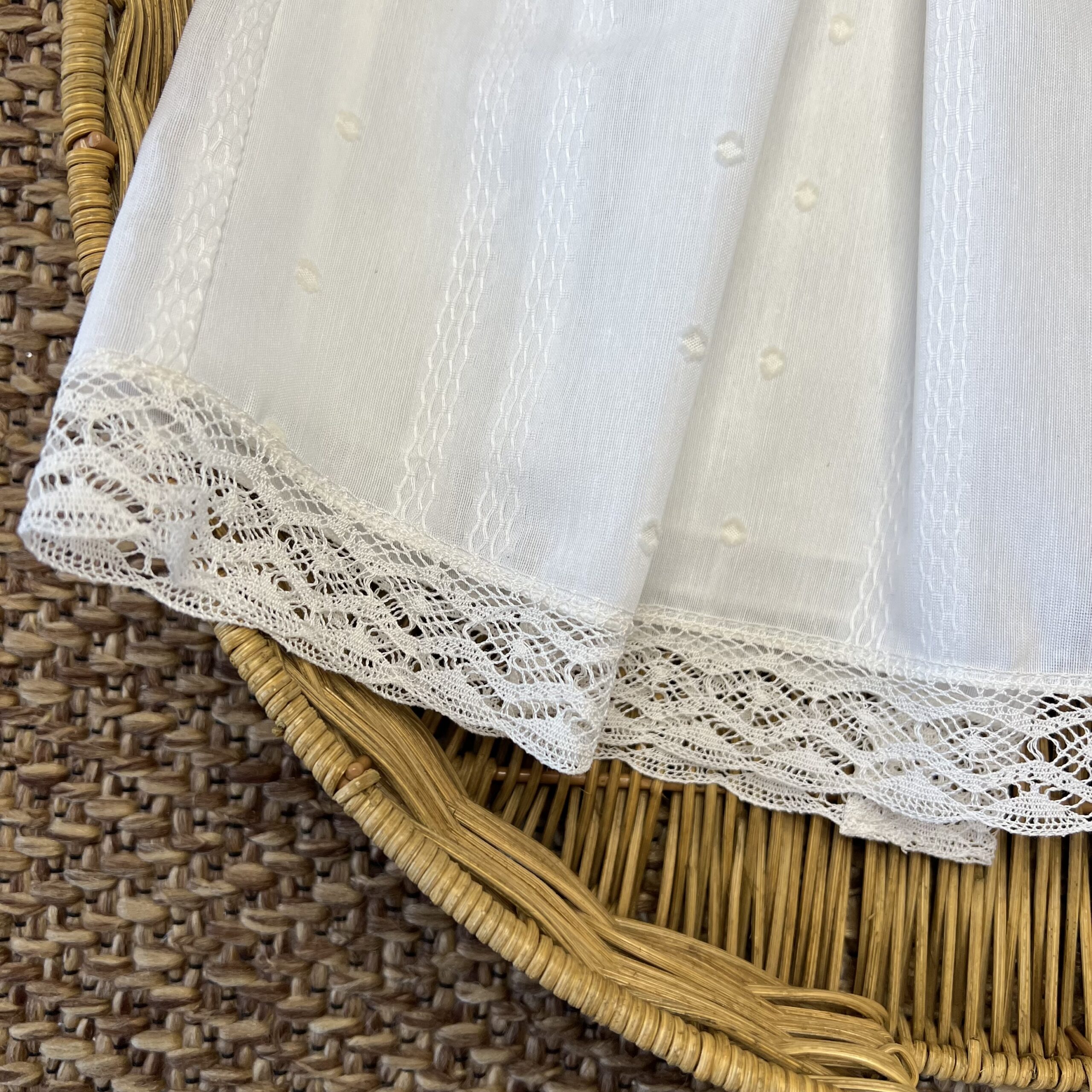 Abito Battesimo bimba panna con merletto, con copriranno | Estivo | 004-153244 | PZ - immagine 3