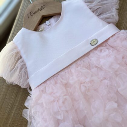 Abito elegante bimba con fiori in tulle | 784 | Il