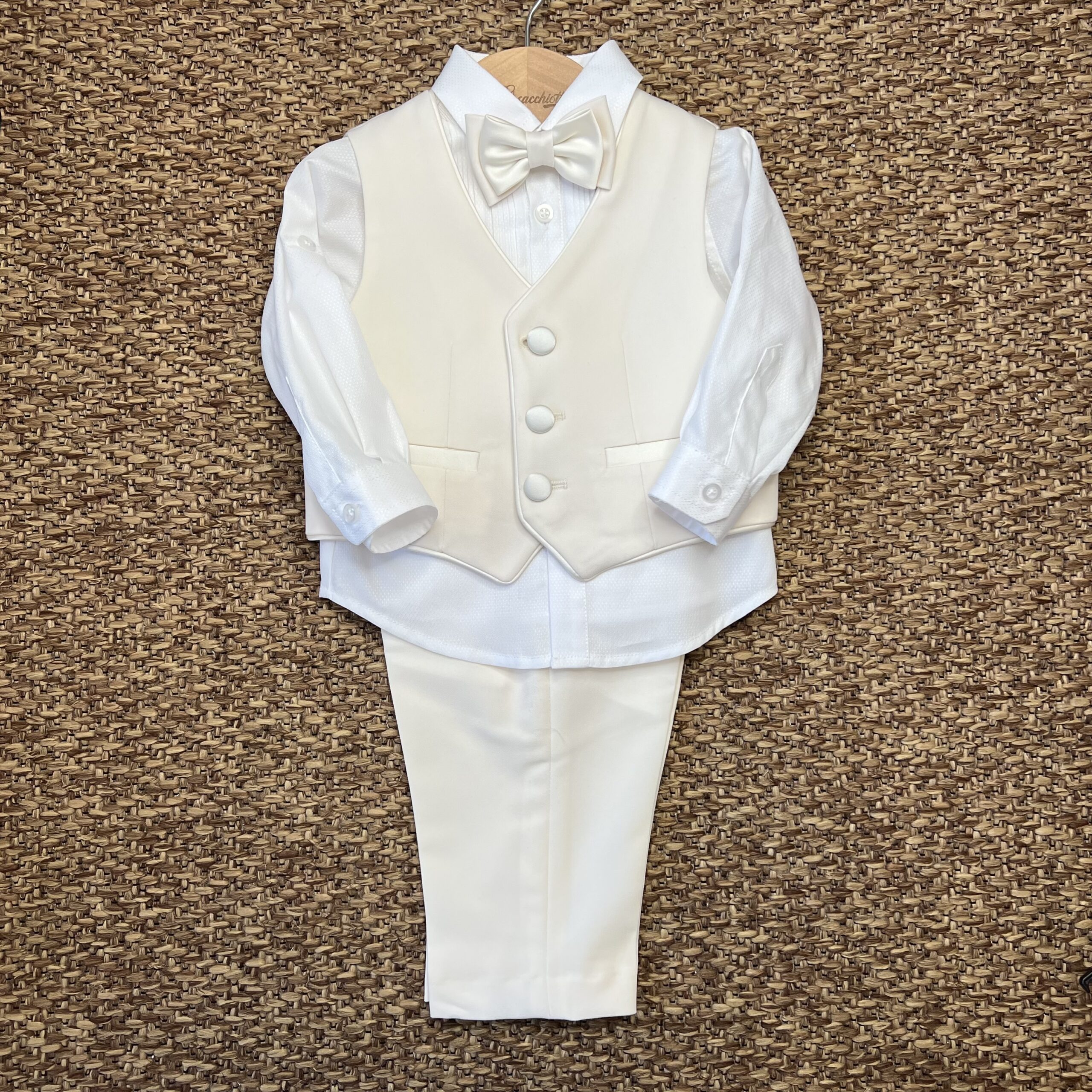 Completo battesimo bimbo crema 210 - immagine 2