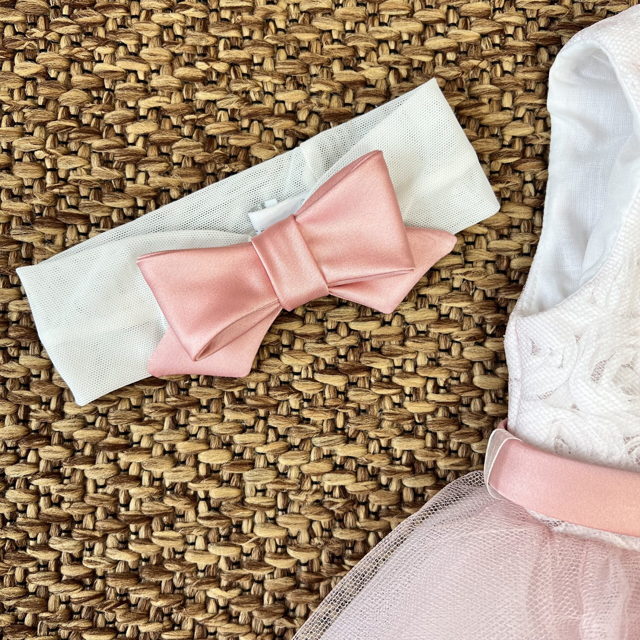 Abito battesimo bimba roselline rosa - immagine 5