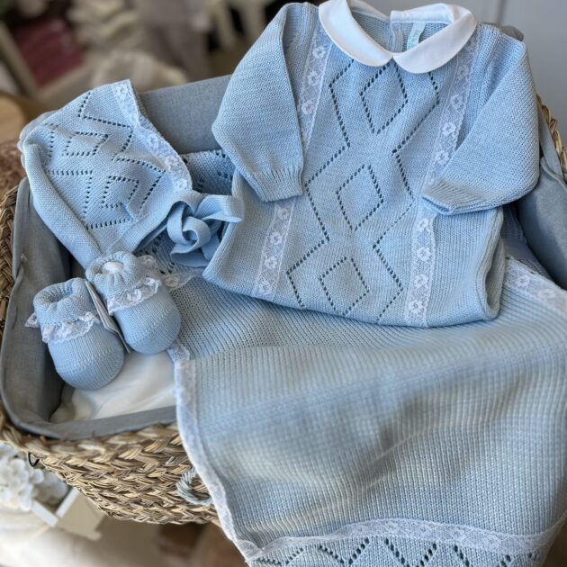 Coordinato nascita neonato Romantico | Filo di cotone T23L-18