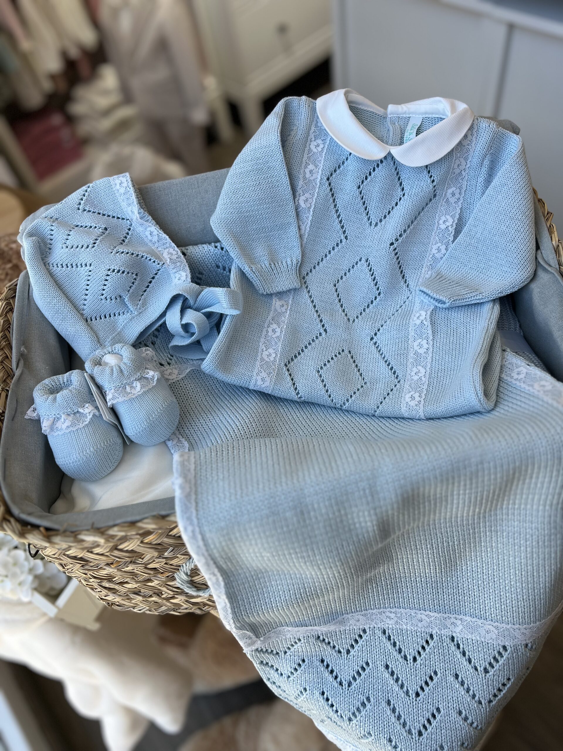 Coordinato nascita neonato Romantico | Filo di cotone T23L-18
