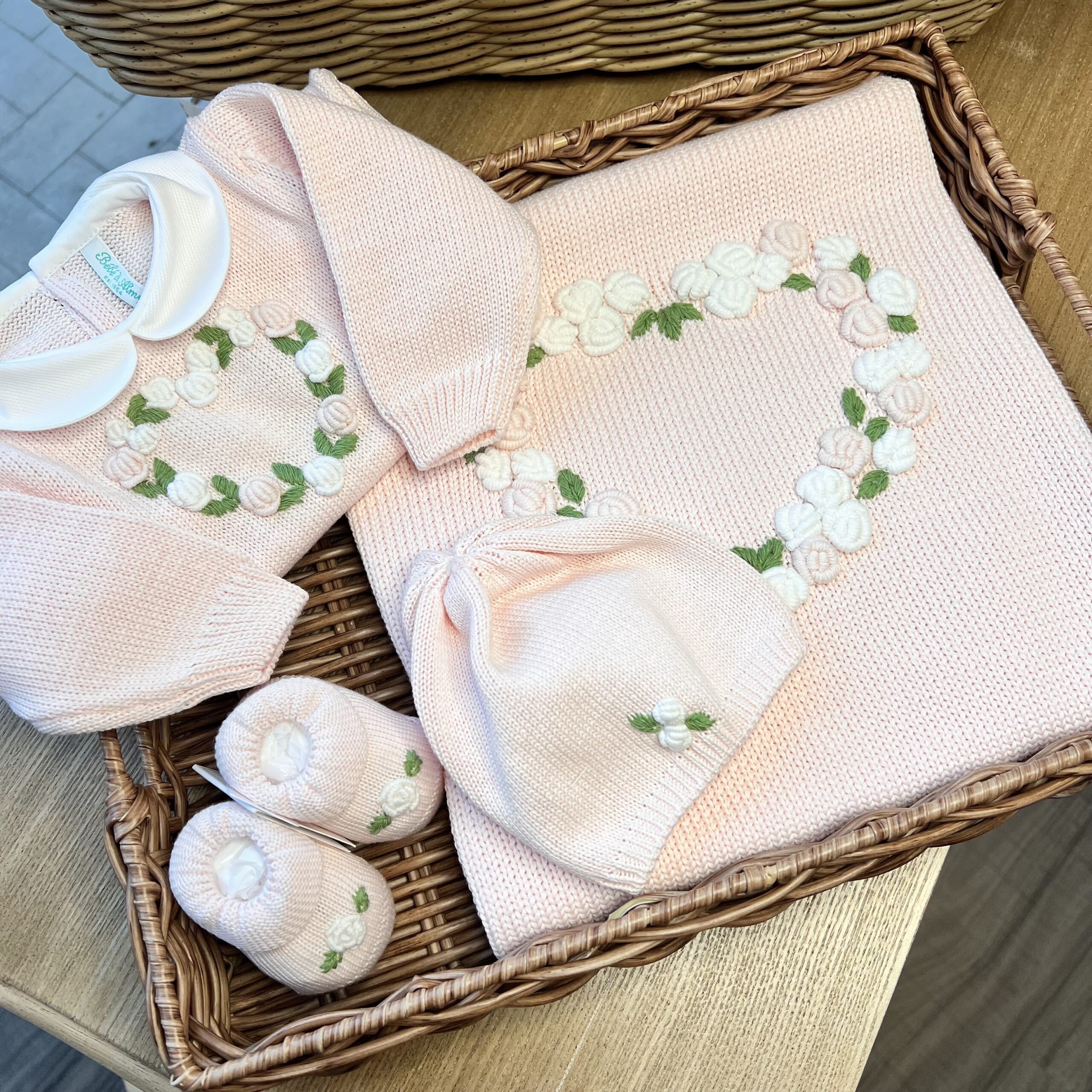 Coordinato nascita neonata Cuore rose | Filo di cotone T29L-18 - immagine 2