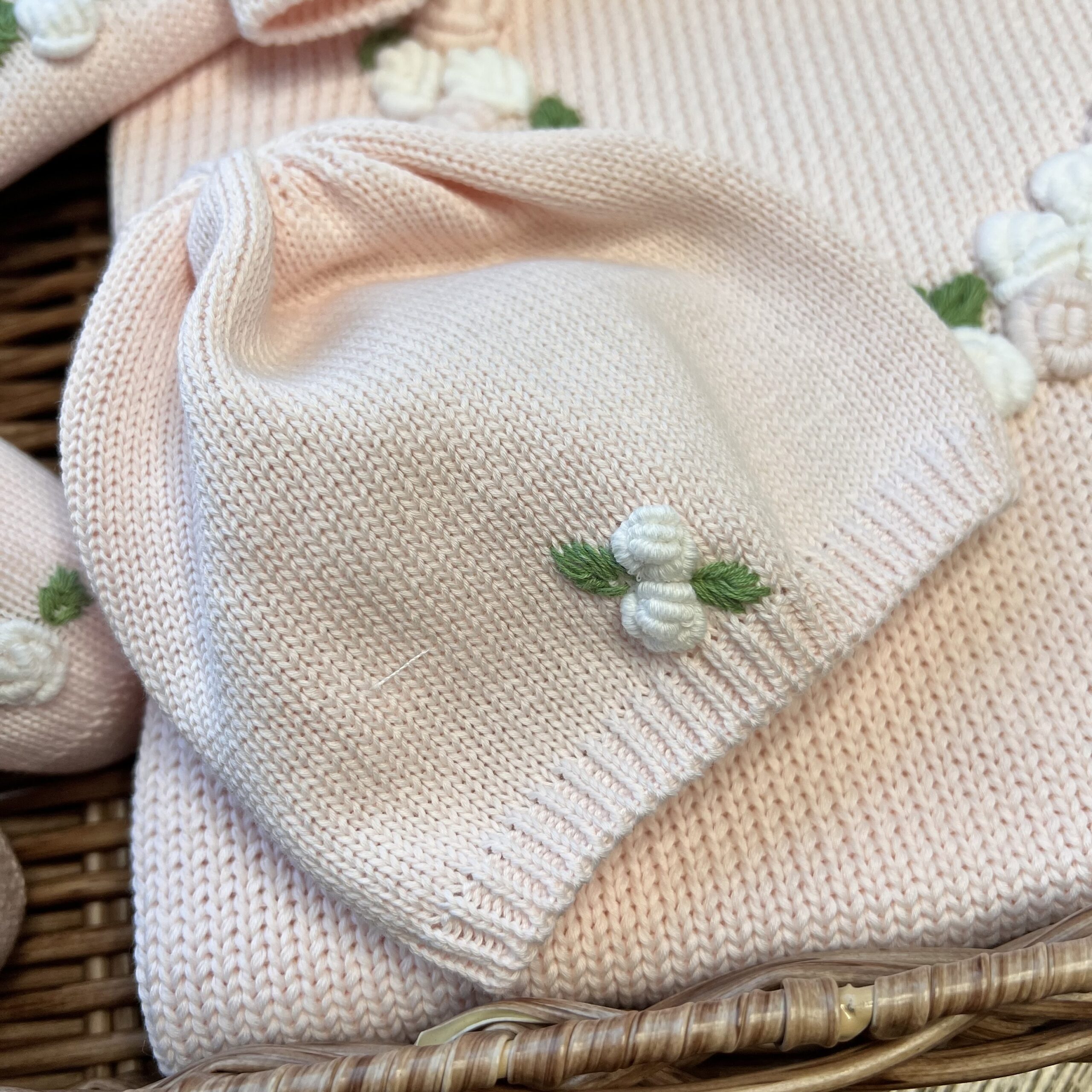 Coordinato nascita neonata Cuore rose | Filo di cotone T29L-18 - immagine 4