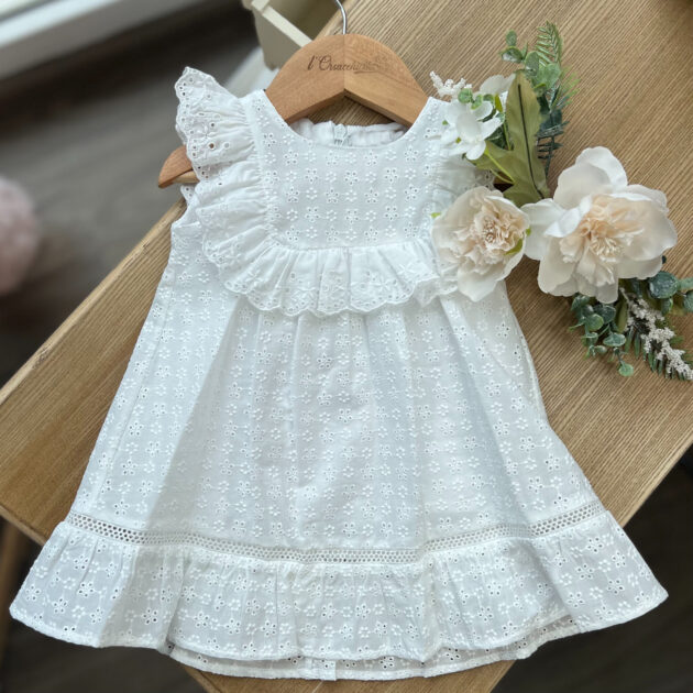 Abito bimba bianco in sangallo | DK307 | DK
