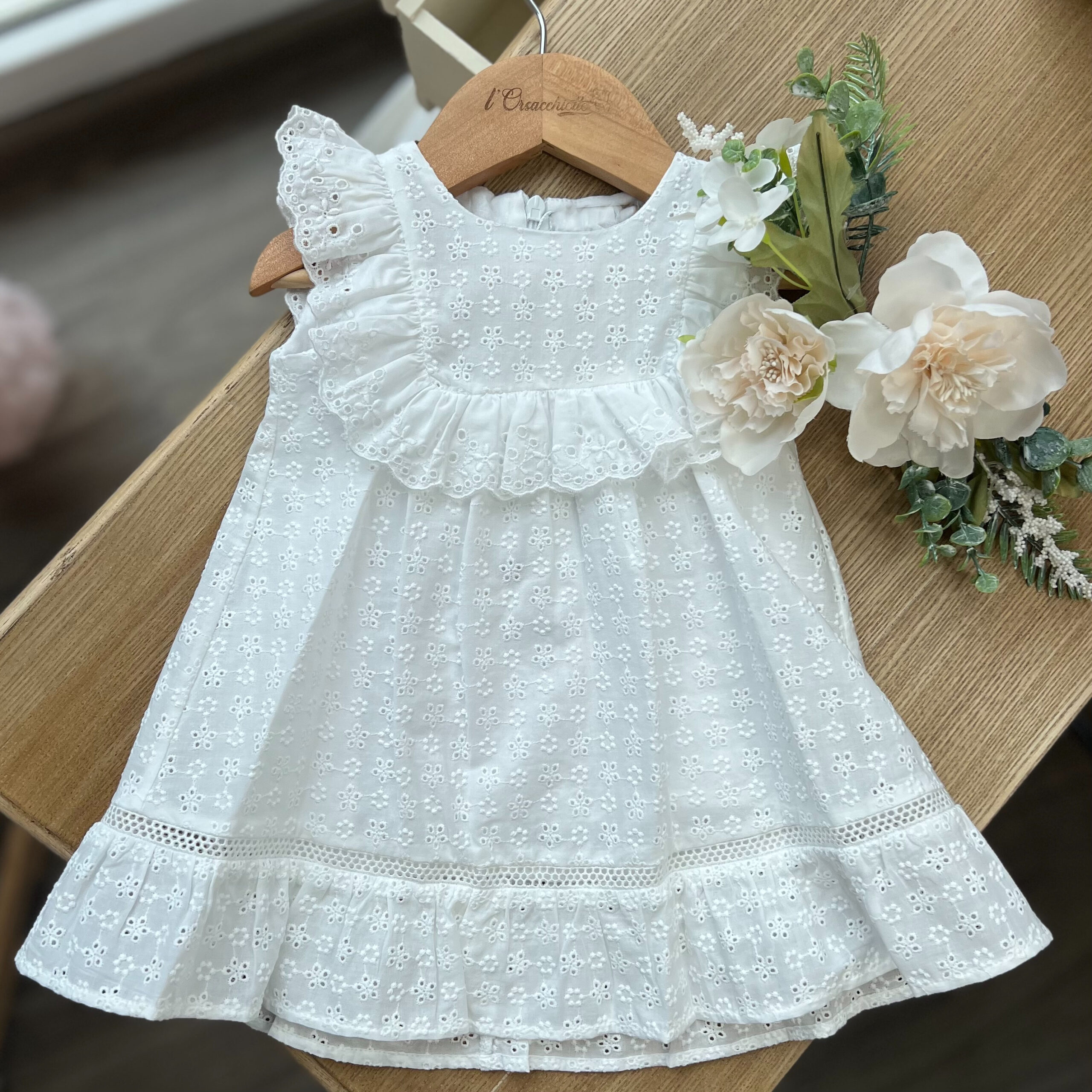 Abito bimba bianco in sangallo | DK307 | DK