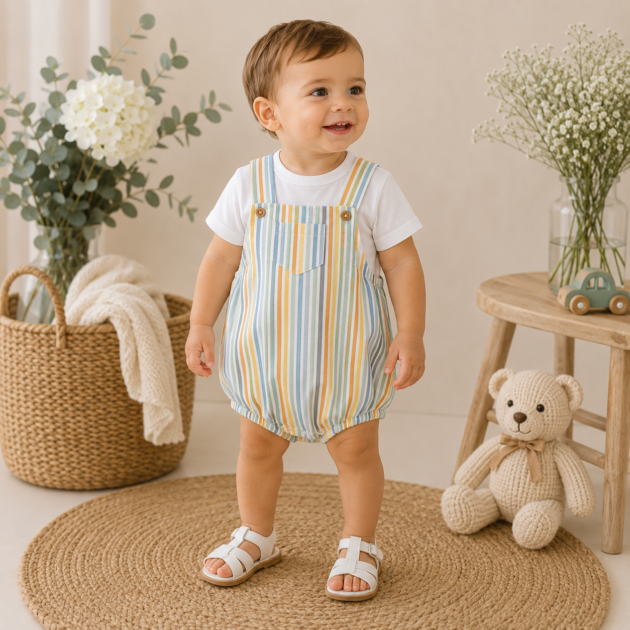 Pagliaccetto bimbo righe colorate | DK211 | DK