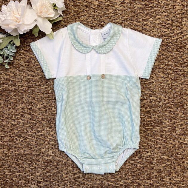 Pagliaccetto neonato in verde | Estivo | 32224 | BBD
