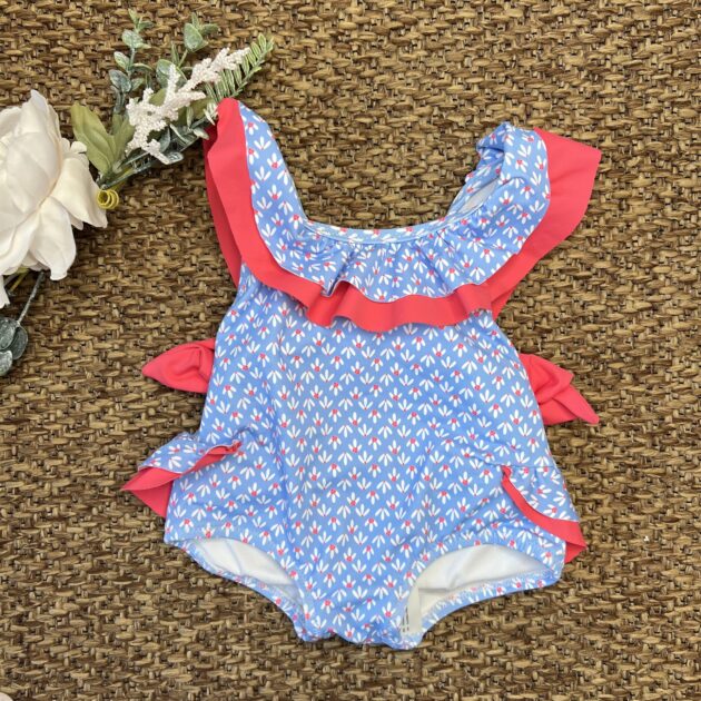 Costume intero bimba fiori | 97083 YM