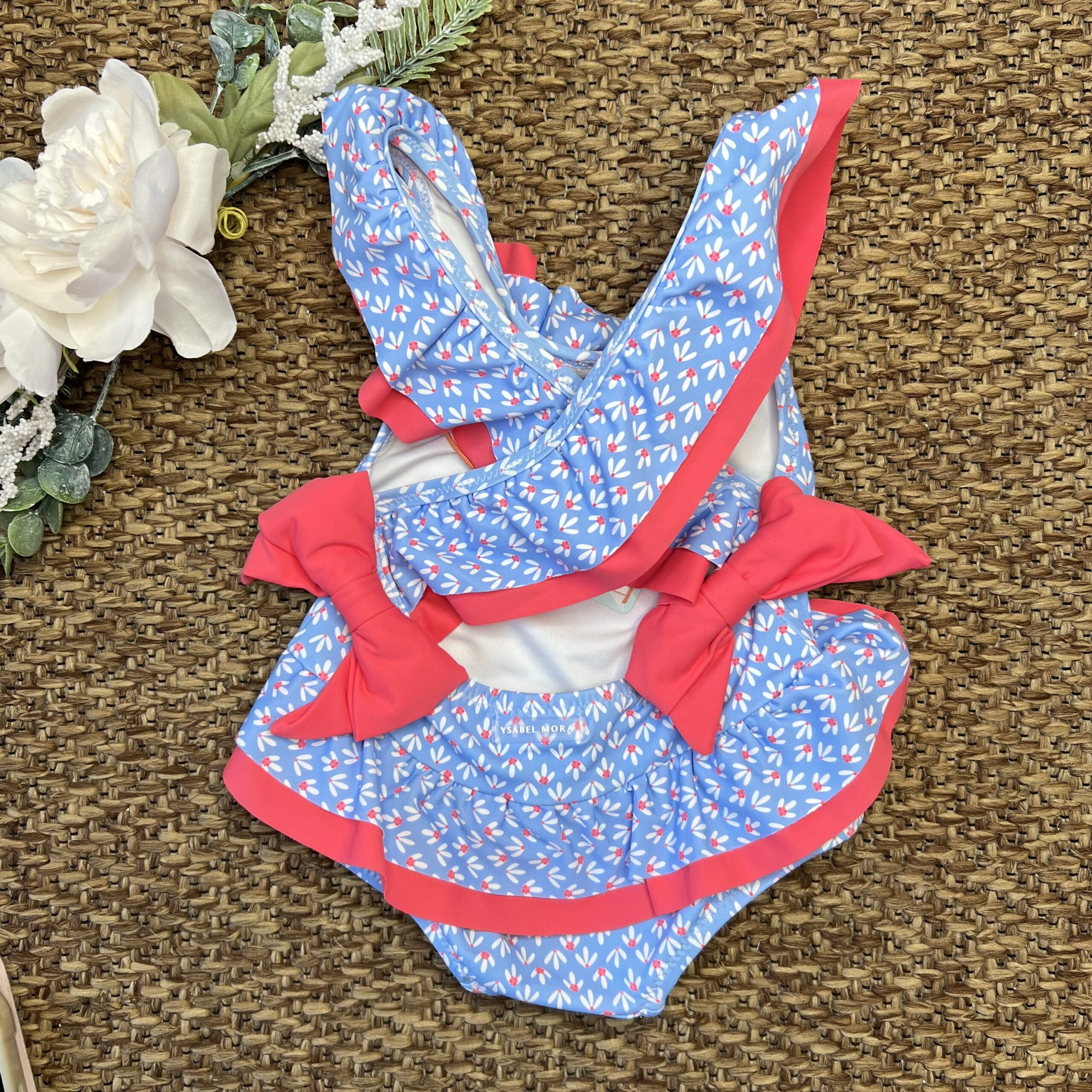 Costume intero bimba fiori | 97083 YM - immagine 2
