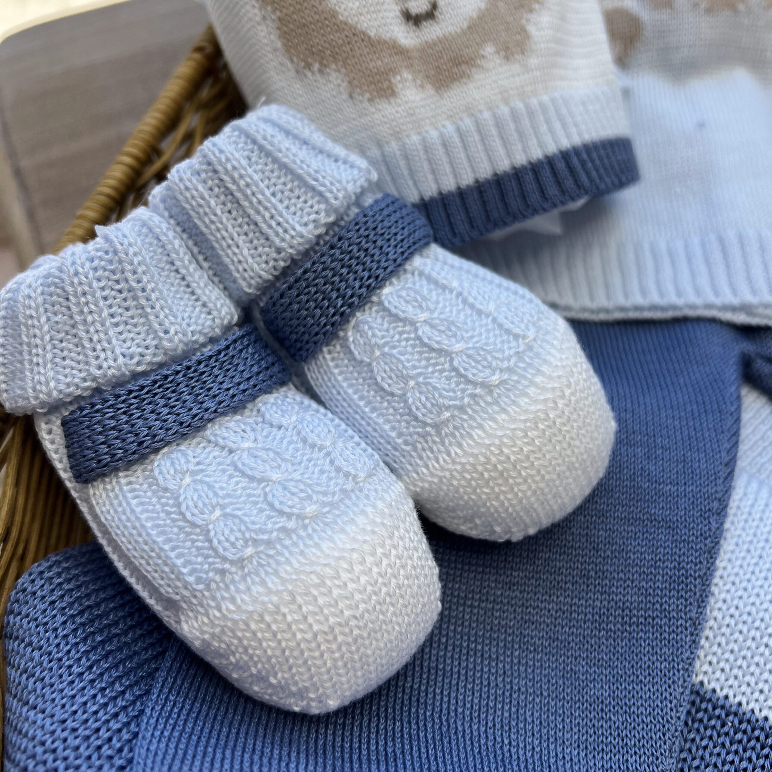 Coordinato nascita neonato celeste con leoncino, completo 2pz | 6pz | Filo di cotone | 3603.1S | PD - immagine 4