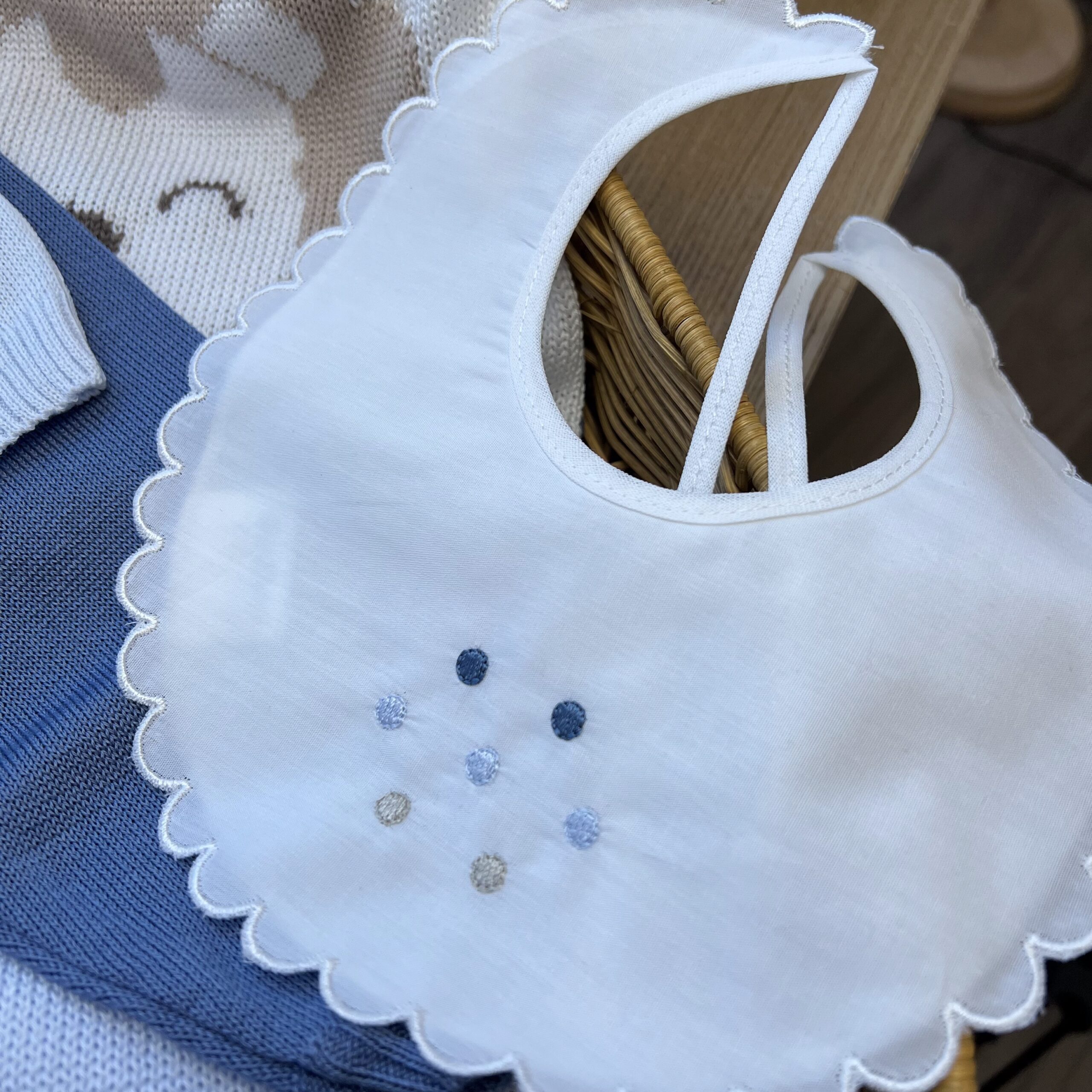 Coordinato nascita neonato celeste con leoncino, completo 2pz | 6pz | Filo di cotone | 3603.1S | PD - immagine 7