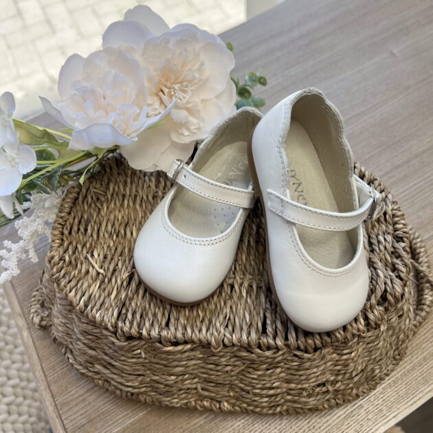 Scarpa bimba panna con smerlo | B3206 | PNN
