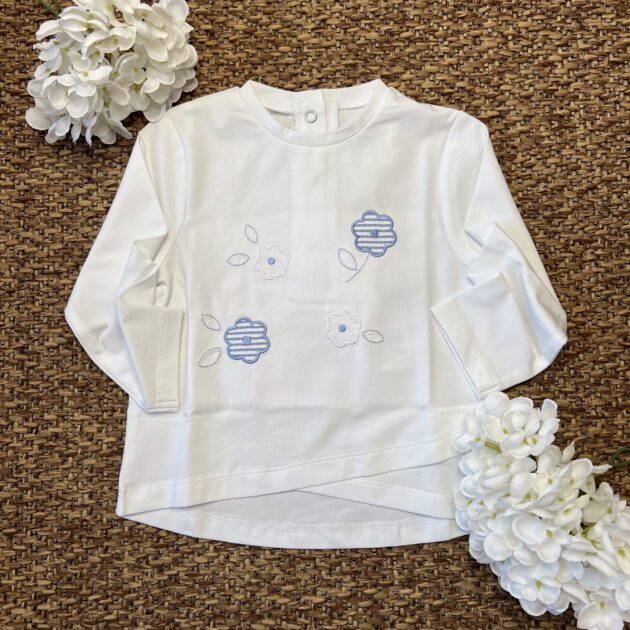 T-Shirt bimba m/c con fiori | 3G727 | MB