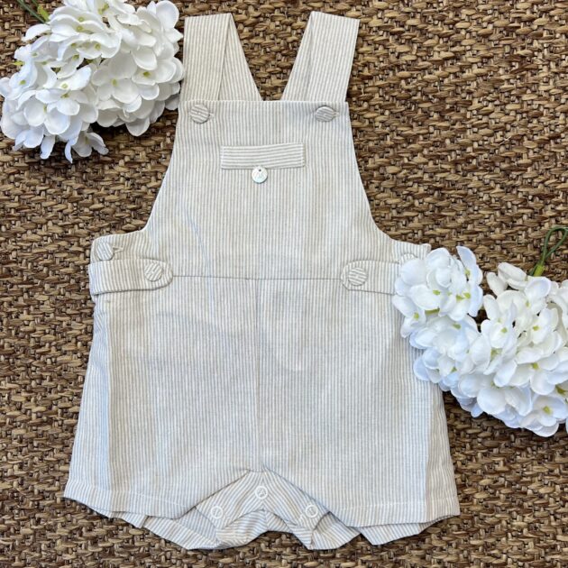 Salopette bimbo righe crema | DK153 | DK