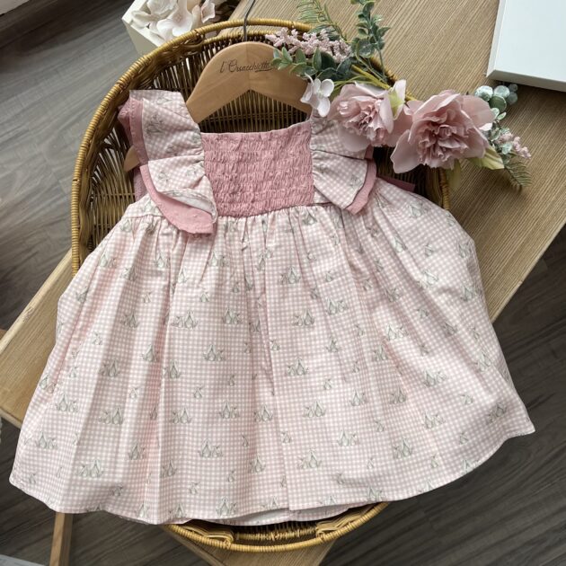 Abito bimba in rosa con coniglietti | 0522 | YD