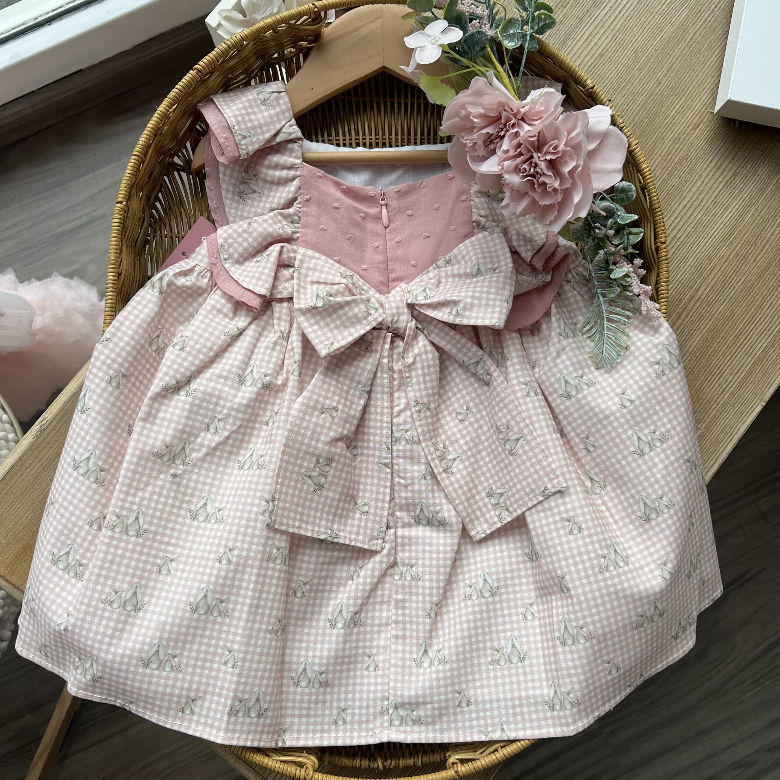 Abito bimba in rosa con coniglietti | 0522 | YD - immagine 2