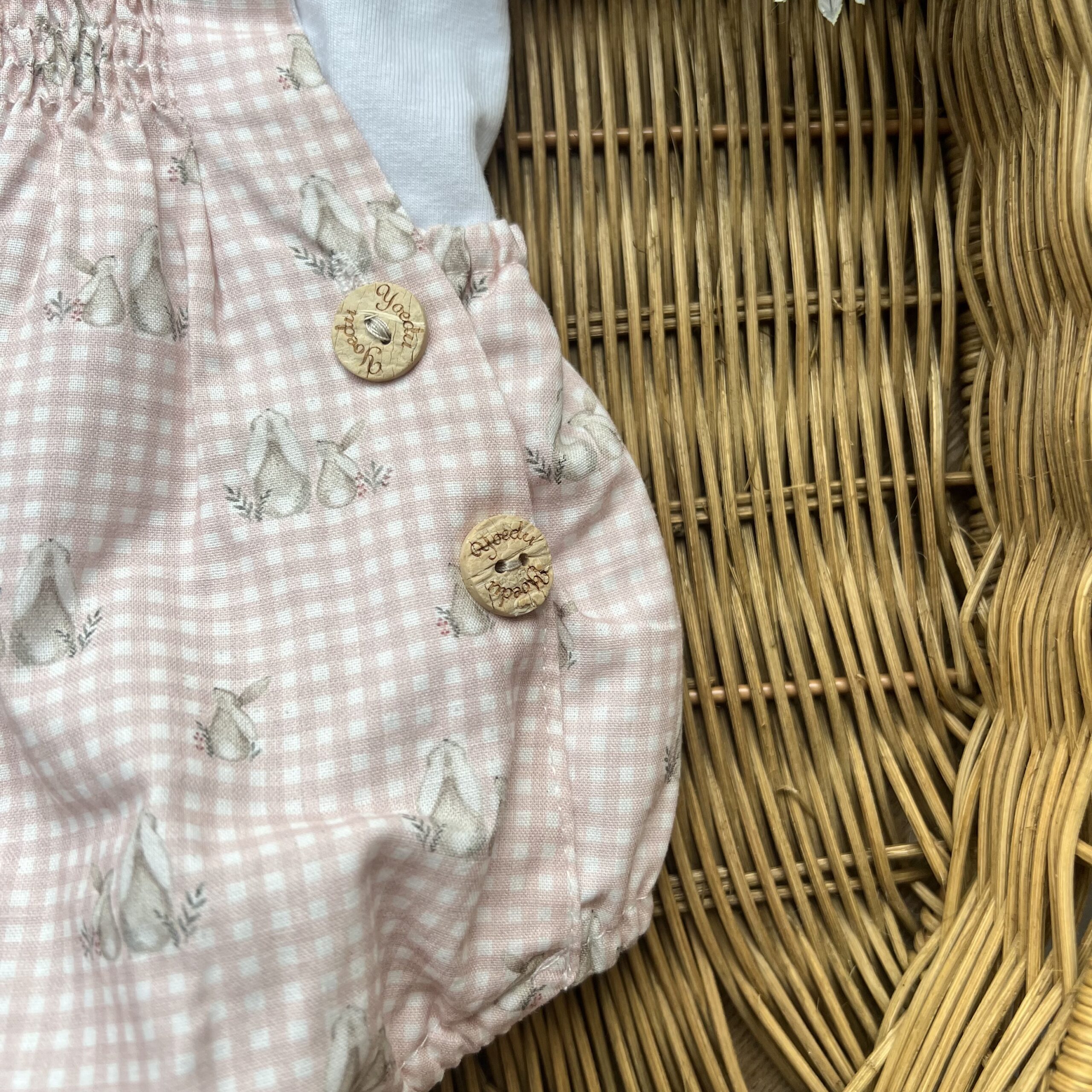 Pagliaccetto bimba rosa con coniglietti | 1801 | YD - immagine 2