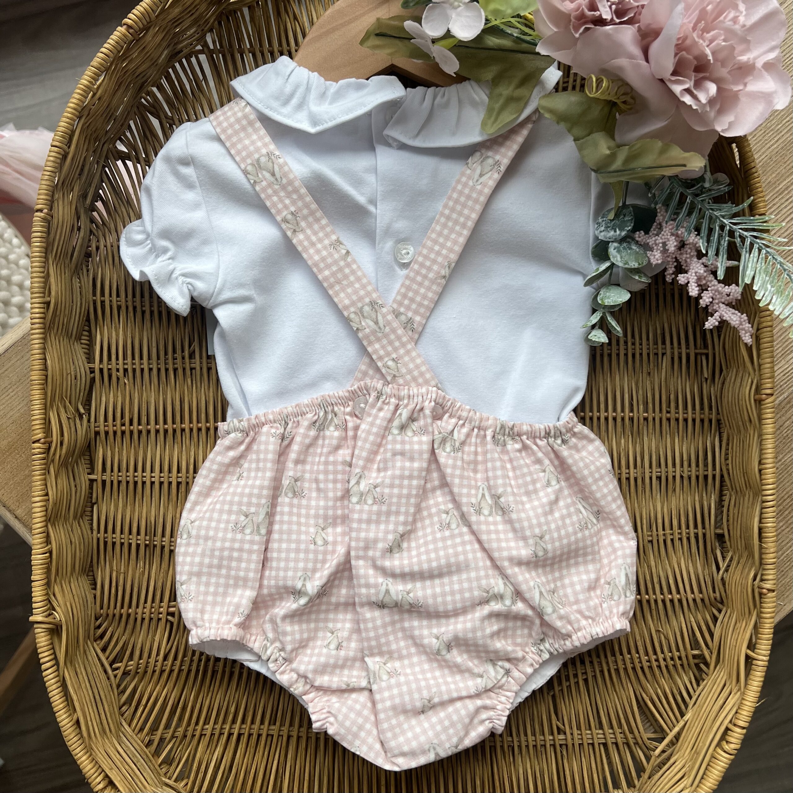 Pagliaccetto bimba rosa con coniglietti | 1801 | YD - immagine 3