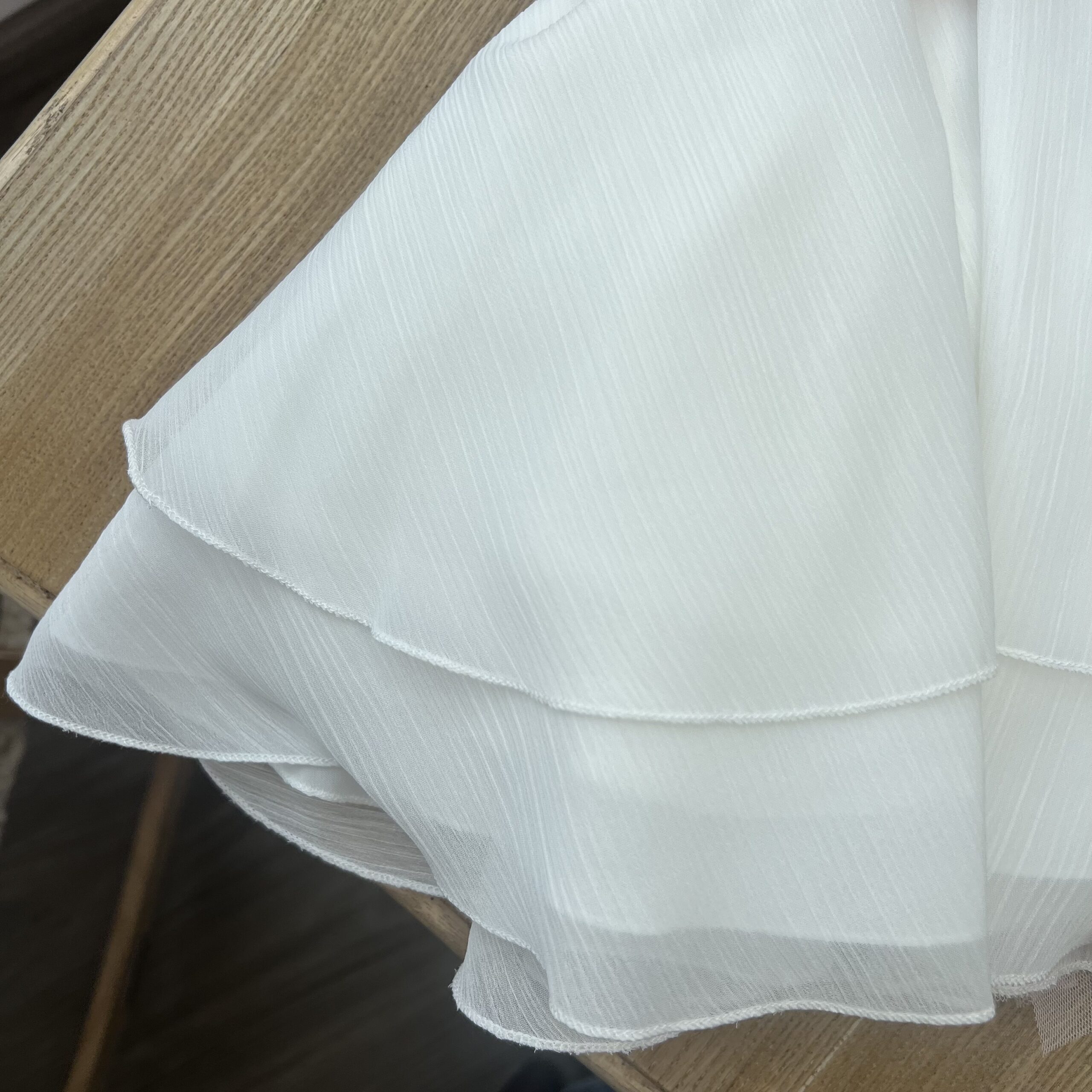 Abito Battesimo bimba bianco con cintura rosa e fiori | 721 | MML - immagine 4