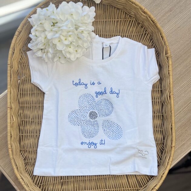T-shirt fiori strass | 0G320 | SB