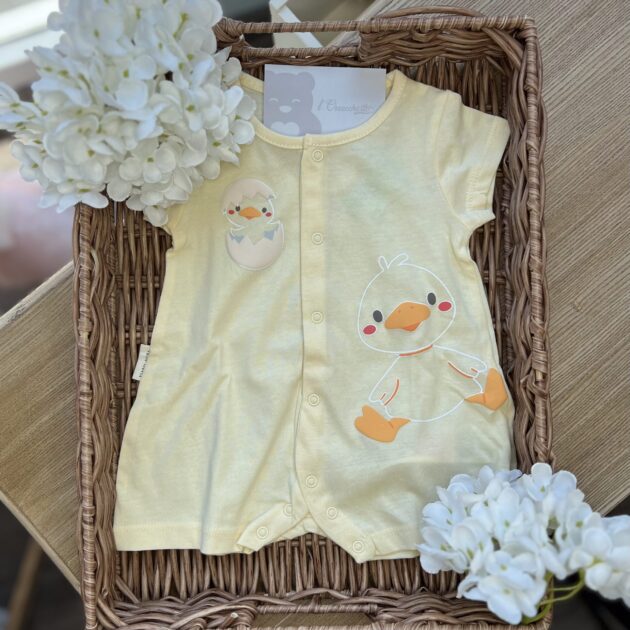 Pagliaccetto giallo con pulcini | 25632 | YM