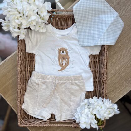 Completo bimbo con t-shirt e bavetta | 25621 | YM
