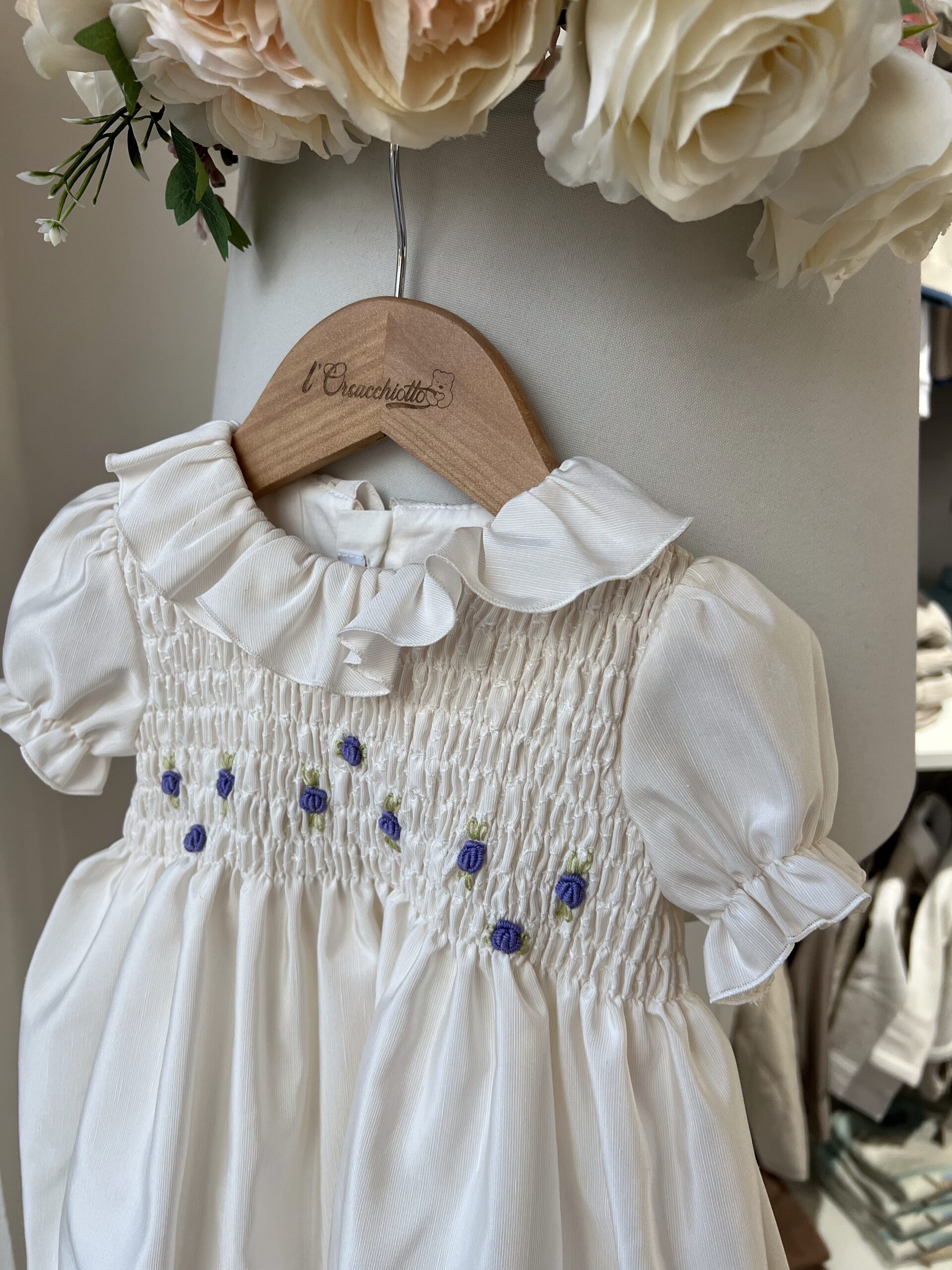 Abito bimba punto smock con ricamo | 2852 | LCN - immagine 3