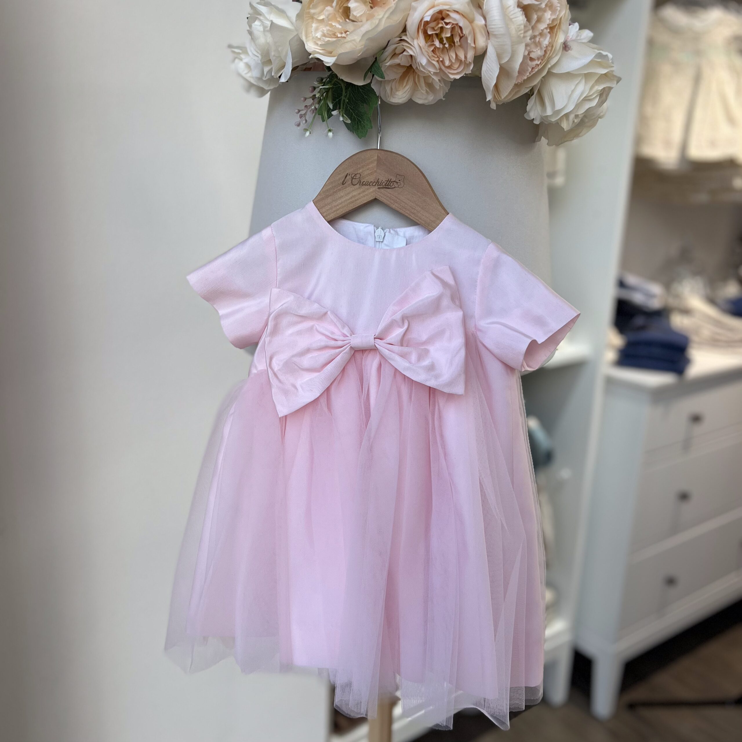Abito bimba rosa con tulle e fiocco | 2890 | LCN - immagine 2
