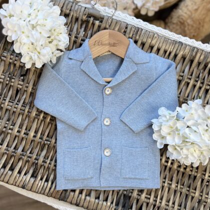 Cardigan bimbo celeste | Filo di cotone | 05619 | PR