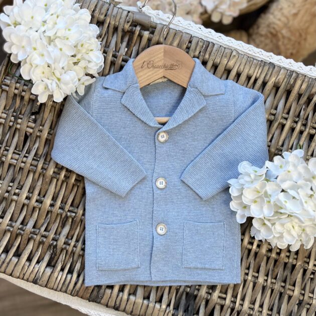 Cardigan bimbo celeste | Filo di cotone | 05619 | PR