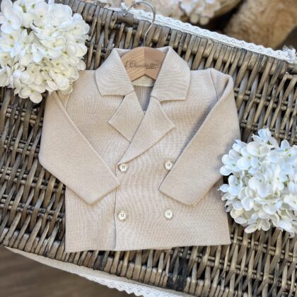Cardigan doppio petto crema | 05620 | PR